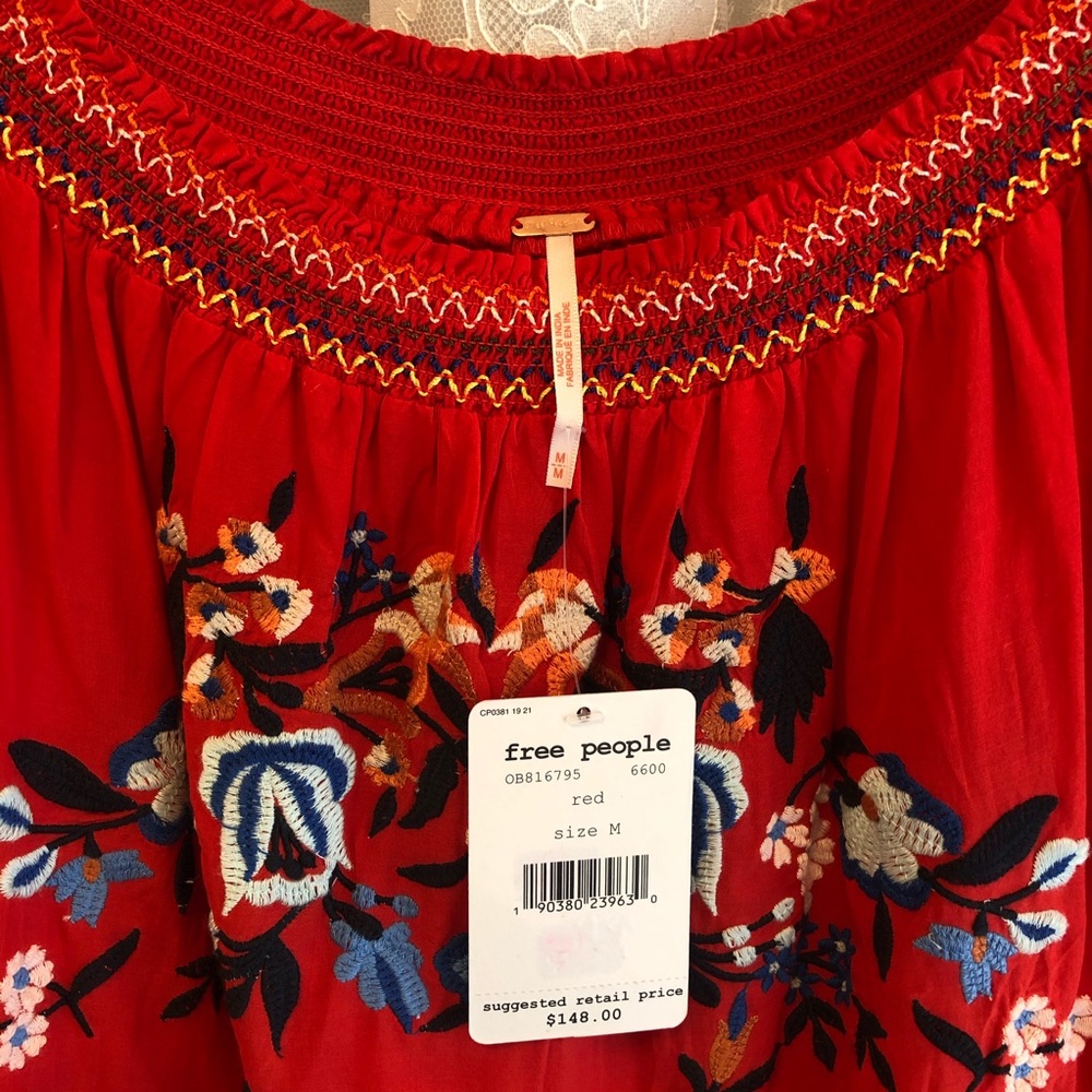FREE PEOPLE * NWT Sunbeam Embroidered Mini Dress - Picture 3 of 5
